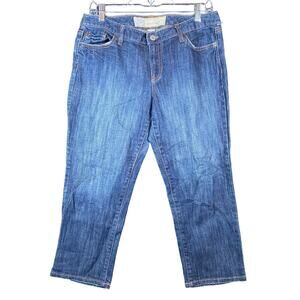 Ann Taylor LOFT Womens Jeans Blue Denim Mid Rise Slim Cropped Stretch 10P